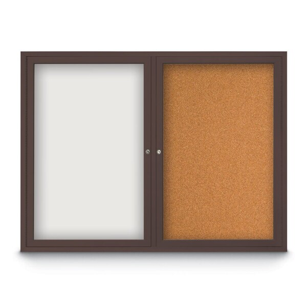 United Visual Products Corkboard, 24"x36", Rubber/Black UV402PLUS-BLACK-RUBBER - main